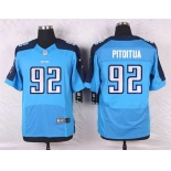 Men's Tennessee Titans #92 Ropati Pitoitua Light Blue Team Color NFL Nike Elite Jersey