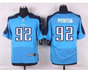 Men's Tennessee Titans #92 Ropati Pitoitua Light Blue Team Color NFL Nike Elite Jersey