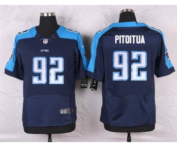 Men's Tennessee Titans #92 Ropati Pitoitua Navy Blue Alternate NFL Nike Elite Jersey