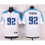 Men's Tennessee Titans #92 Ropati Pitoitua White Road NFL Nike Elite Jersey