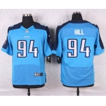 Men's Tennessee Titans #94 Sammie Hill Light Blue Team Color NFL Nike Elite Jersey