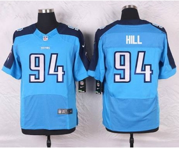 Men's Tennessee Titans #94 Sammie Hill Light Blue Team Color NFL Nike Elite Jersey