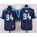 Men's Tennessee Titans #94 Sammie Hill Navy Blue Alternate NFL Nike Elite Jersey