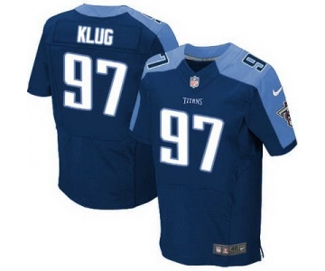 Men's Tennessee Titans #97 Karl Klug Nike Navy Blue Elite Jersey