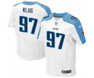 Men's Tennessee Titans #97 Karl Klug Nike White Elite Jersey