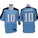 Nike Tennessee Titans #10 Jake Locker Light Blue Elite Jersey