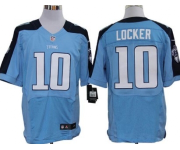 Nike Tennessee Titans #10 Jake Locker Light Blue Elite Jersey