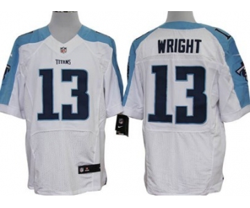 Nike Tennessee Titans #13 Kendall Wright White Elite Jersey