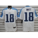 Nike Tennessee Titans #18 Kenny Britt White Elite Jersey