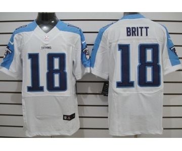 Nike Tennessee Titans #18 Kenny Britt White Elite Jersey