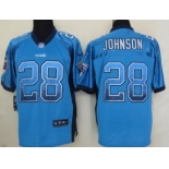 Nike Tennessee Titans #28 Chris Johnson Drift Fashion Blue Elite Jersey