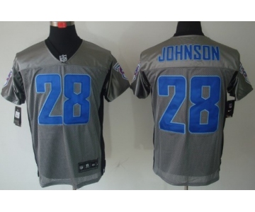 Nike Tennessee Titans #28 Chris Johnson Gray Shadow Elite Jersey