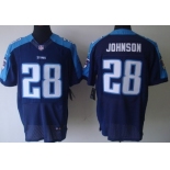 Nike Tennessee Titans #28 Chris Johnson Navy Blue Elite Jersey