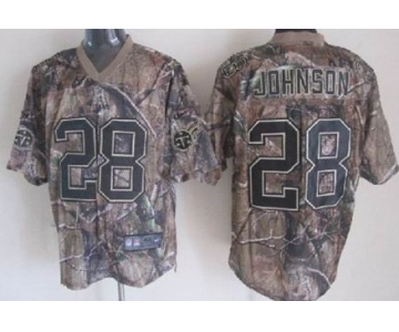 Nike Tennessee Titans #28 Chris Johnson Realtree Camo Elite Jersey