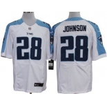 Nike Tennessee Titans #28 Chris Johnson White Elite Jersey