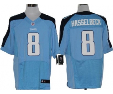 Nike Tennessee Titans #8 Matt Hasselbeck Light Blue Elite Jersey