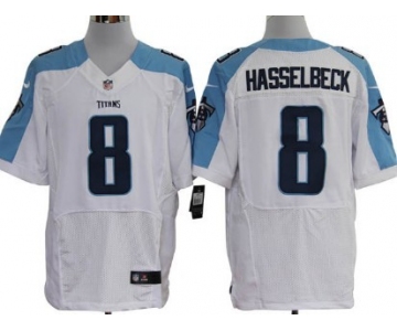 Nike Tennessee Titans #8 Matt Hasselbeck White Elite Jersey