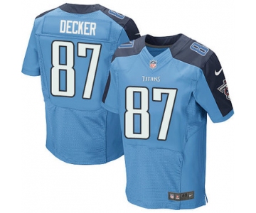 Nike Tennessee Titans #87 Eric Decker Light Blue Team Color Men's Stitched NFL Elite Jersey