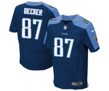 Nike Tennessee Titans #87 Eric Decker Navy Blue Alternate Men's Stitched NFL Elite Jersey