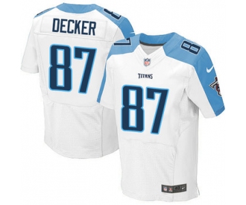 Nike Tennessee Titans #87 Eric Decker White Men's Stitched NFL Elite Jersey