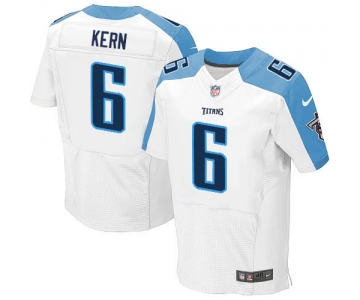 Nike Titans #6 Brett Kern White Men's Stitched NFL Elite Jersey