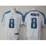 Tennessee Titans #8 Marcus Mariota 2015 NFL Draft 2nd Overall Pick Nike White Elite Jersey