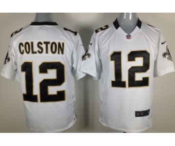 Nike New Orleans Saints #12 Marques Colston White Game Jersey