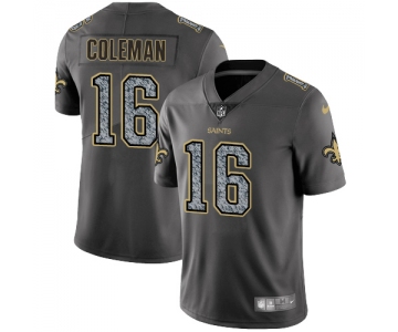 Nike New Orleans Saints #16 Brandon Coleman Gray Static Men's NFL Vapor Untouchable Game Jersey