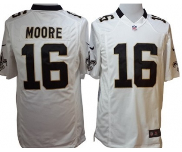 Nike New Orleans Saints #16 Lance Moore White Game Jersey