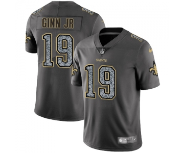 Nike New Orleans Saints #19 Ted Ginn Jr Gray Static Men's NFL Vapor Untouchable Game Jersey