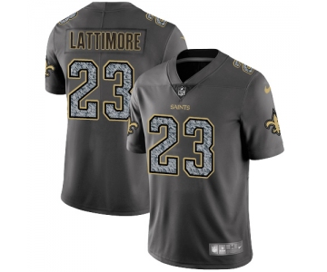 Nike New Orleans Saints #23 Marshon Lattimore Gray Static Men's NFL Vapor Untouchable Game Jersey