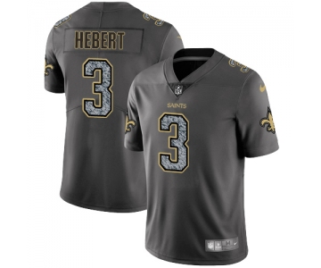 Nike New Orleans Saints #3 Bobby Hebert Gray Static Men's NFL Vapor Untouchable Game Jersey