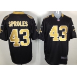Nike New Orleans Saints #43 Darren Sproles Black Game Jersey