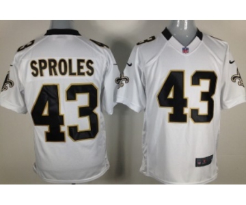 Nike New Orleans Saints #43 Darren Sproles White Game Jersey