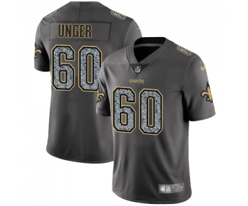 Nike New Orleans Saints #60 Max Unger Gray Static Men's NFL Vapor Untouchable Game Jersey