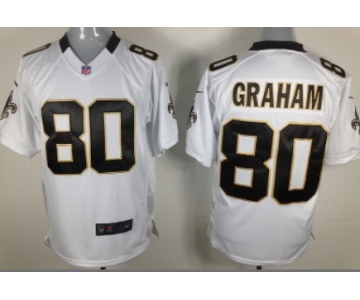 Nike New Orleans Saints #80 Jimmy Graham White Game Jersey