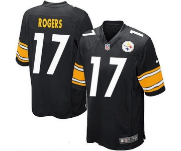 Men's Pittsburgh Steelers #17 Eli Rogers Black Team Color Stitched NFL Nike Game Jersey