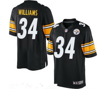 Men's Pittsburgh Steelers #34 DeAngelo Williams Black Team Color Stitched NFL Nike Game Jersey