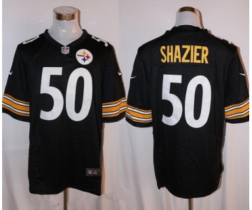 Men's Pittsburgh Steelers #50 Ryan Shazier Black Team Color Stitched NFL Nike Game Jersey