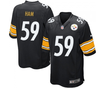 Men's Pittsburgh Steelers #59 Jack Ham Black Game Nike NFL Jersey