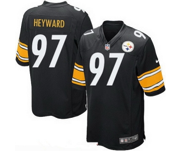 Men's Pittsburgh Steelers #97 Cameron Heyward Black Team Color Stitched NFL Nike Game Jersey