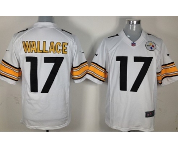 Nike Pittsburgh Steelers #17 Mike Wallace White Game Jersey