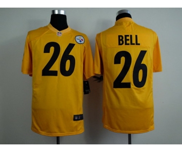 Nike Pittsburgh Steelers #26 LeVeon Bell Yellow Game Jersey