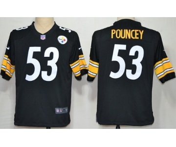 Nike Pittsburgh Steelers #53 Maurkice Pouncey Black Game Jersey