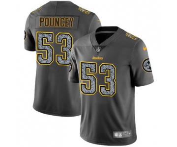 Nike Pittsburgh Steelers #53 Maurkice Pouncey Gray Static Men's NFL Vapor Untouchable Game Jersey