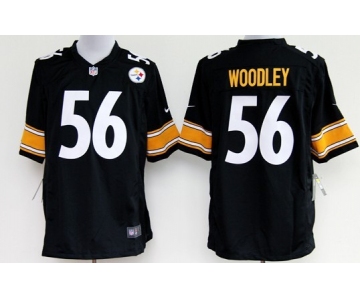 Nike Pittsburgh Steelers #56 Lamarr Woodley Black Game Jersey