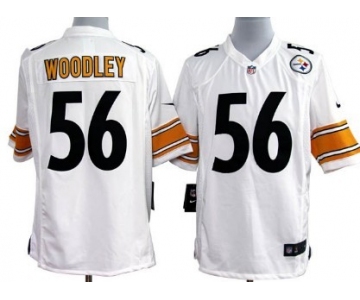 Nike Pittsburgh Steelers #56 Lamarr Woodley White Game Jersey