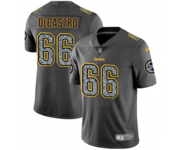 Nike Pittsburgh Steelers #66 David DeCastro Gray Static Men's NFL Vapor Untouchable Game Jersey