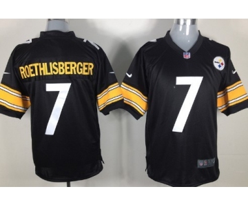 Nike Pittsburgh Steelers #7 Ben Roethlisberger Black Game Jersey