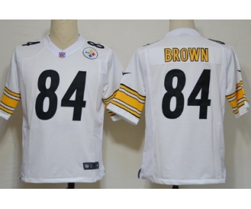 Nike Pittsburgh Steelers #84 Antonio Brown White Game Jersey